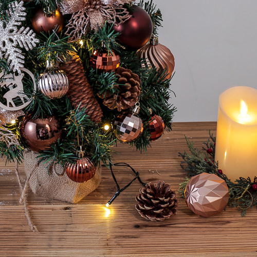 2024新款圣诞树家用桌面小型圣诞节装饰品ins风diy布置迷你小摆件 - 图2