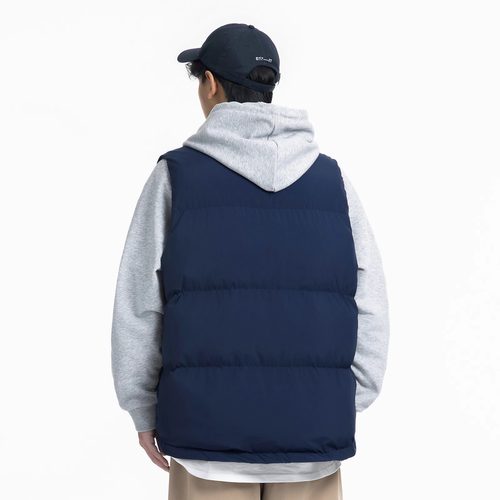 日系休闲立领加厚马甲背心男cityboy纯色保暖棉服冬 - 图3