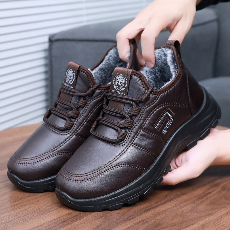 冬季老北京布鞋男棉鞋加绒保暖爸爸鞋软底防滑中老年人运动健步鞋,淘宝优惠券,粉丝福利购,淘宝优惠卷