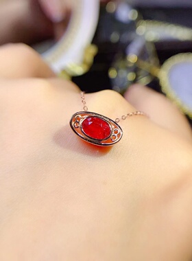 新款元宝立体吊坠空托椭圆4*6mm s925银金重银配饰可编手链镶口