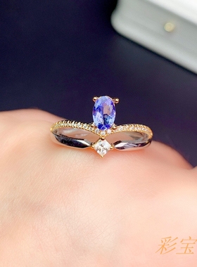 s925银戒指空托椭圆4*6mm