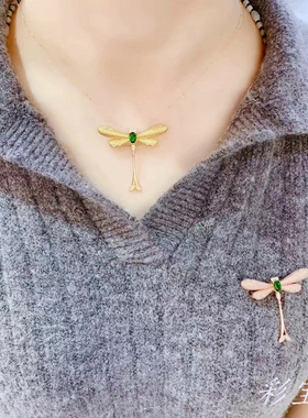 胸针两用款椭圆形日韩风银吊坠