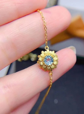 经典拉丝小雏菊吊坠/戒指/耳钉/手链空托圆5*5mm s925银镀18K金