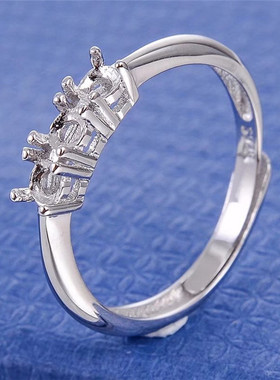 时尚风活口银戒指