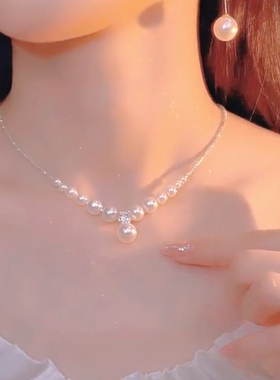轻奢气质高端珍珠项链短款设计感