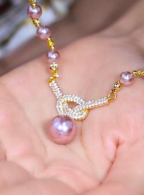 2024年新款紫色锁骨链