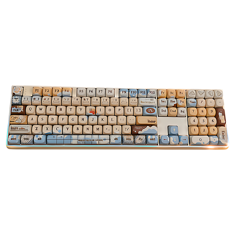 等高线4.0透过RK108三模机械键盘MOA高度侧刻键盘TTC凯华高档轴体 - 图3