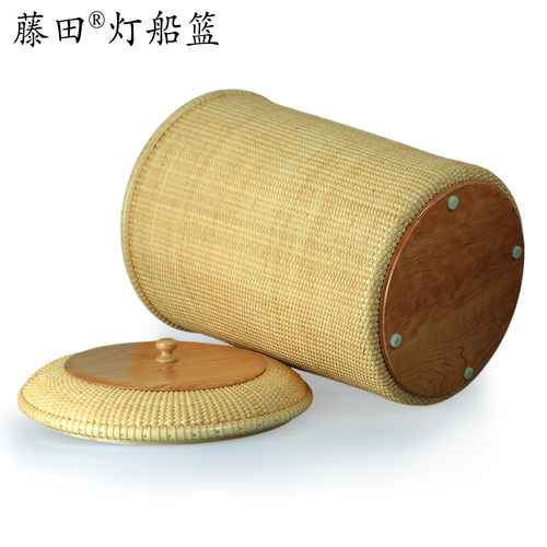 藤田脏衣收纳篮藤编 带盖洗衣篮大号 美式衣物整理篓玩具箱收纳筐 - 图3