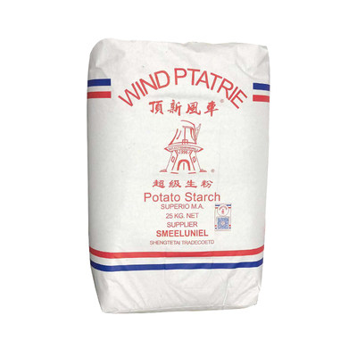 包邮顶上风车生粉顶新风车牌超级生粉25kg 马铃薯粉非玉米淀粉 虎窝淘