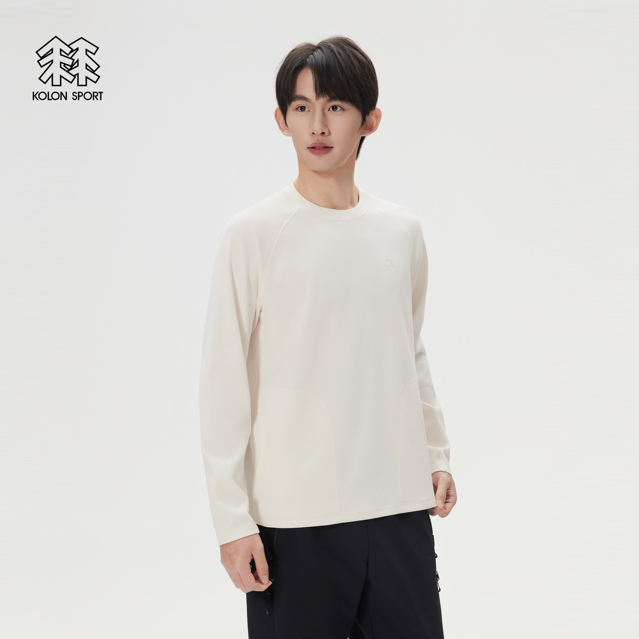 KOLON SPORT可隆吸湿速干T恤防晒UPF50+透湿男女同款插肩长袖T恤,淘宝优惠券,粉丝福利购,淘宝优惠卷