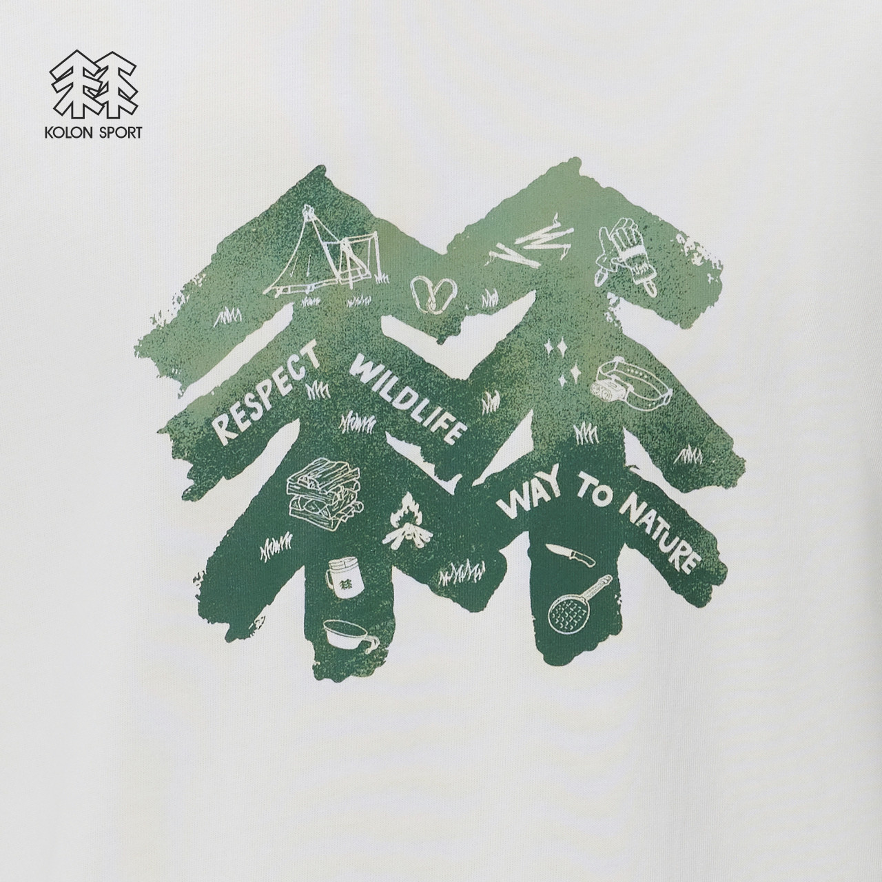 KOLON SPORT可隆短袖T恤男女同款半宽松图案印花圆领垂坠感上衣,淘宝优惠券,粉丝福利购,淘宝优惠卷