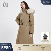 KOLONSPORT lon Outdoor Casual Clothes Lady Polar Series Long style Winter Warm Goose Down Down Clothing