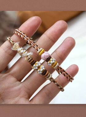 美拉德色系手绳原创设计可穿黄金