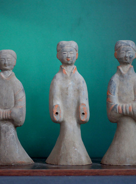 汉代仿古陶俑摆件民宿酒店装饰