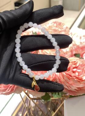 周大福福禄葫芦和田玉黄金手链