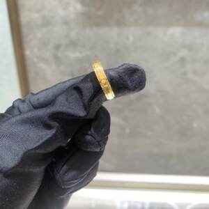 周大福代购 时来运转可旋转足金黄金戒指情侣对戒 克减80 F226689