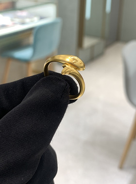 传承系列好运锦鲤足金黄金戒指