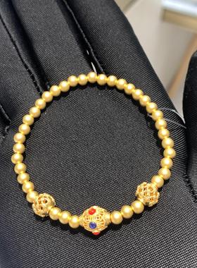 周大福国潮古法鎏彩手链