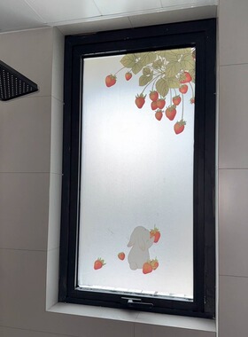 厨房窗户装饰画磨砂玻璃贴膜防窥