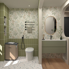 Плитка 卫生间防水瓷砖贴纸浴室墙贴不伤墙面小清新厕所自粘墙纸翻新改造