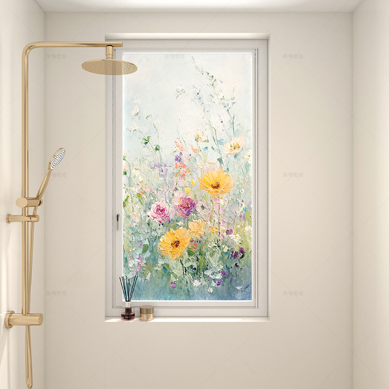 静电玻璃贴膜透光不透明浴室卫生间防走光防偷窥窗户贴纸油画装饰,淘宝优惠券,粉丝福利购,淘宝优惠卷