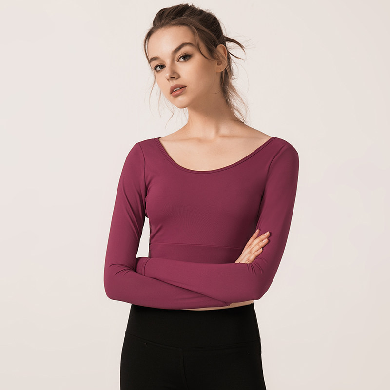 运动T恤上衣女速干紧身弹力瑜伽服露背镂空美背性感跑步健身长袖,淘宝优惠券,粉丝福利购,淘宝优惠卷