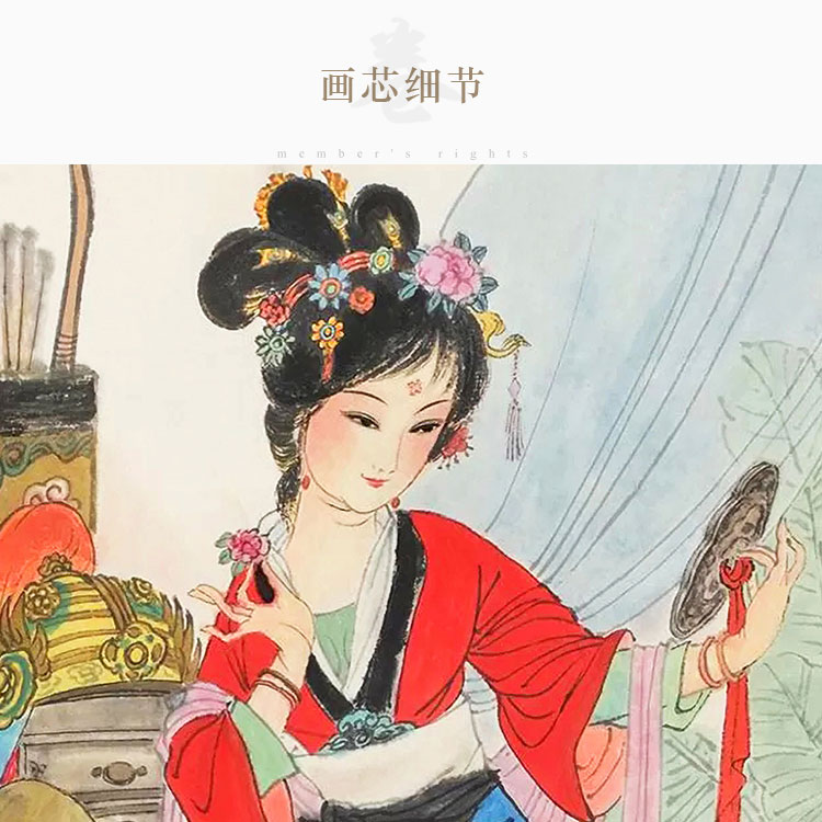 花木兰替父从军图 梁红玉擂鼓图 巾帼英雄人物画像卷轴挂画装饰画 - 图2