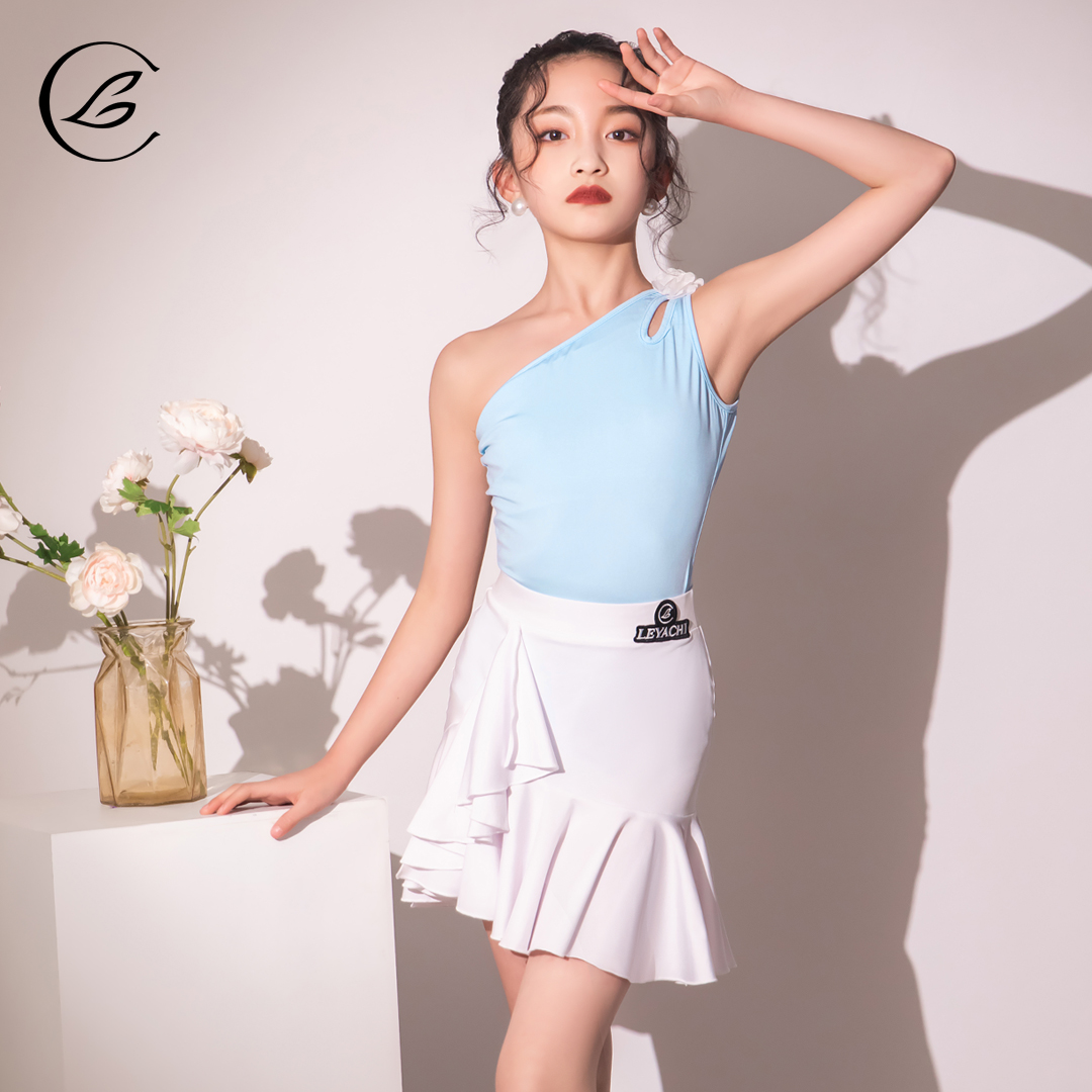 乐雅池2023春夏新款拉丁舞服装儿童女练功服女童舞蹈服-图0