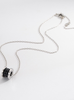 气质黑小蛮腰项链18k金