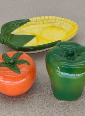 水果椒胡椒罐 陶瓷 摄影道具 食品调味罐 厨房用品小巧轻便