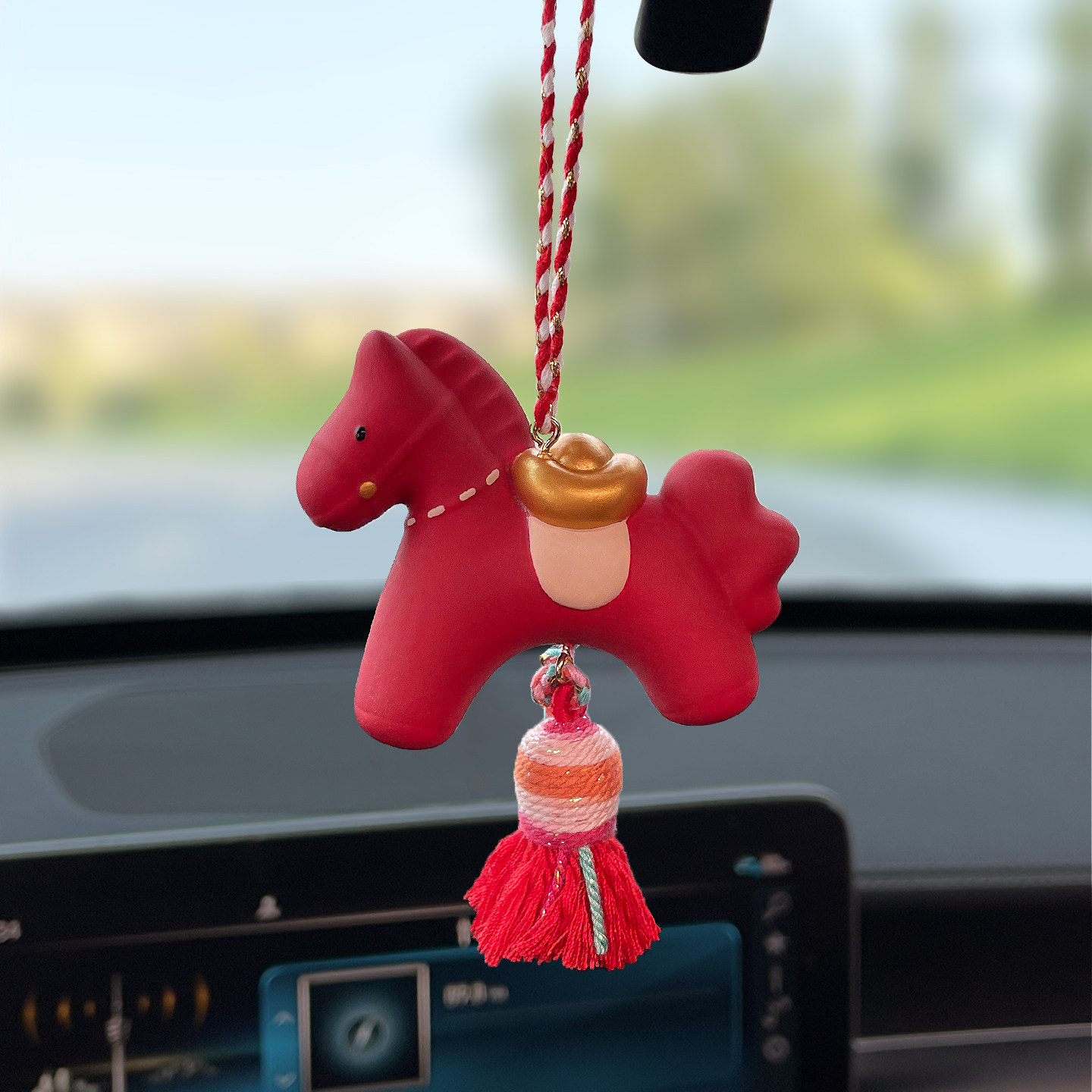 2026马年春节小马汽车挂件马上有钱车内饰车载后视镜挂饰新年礼物,淘宝优惠券,粉丝福利购,淘宝优惠卷