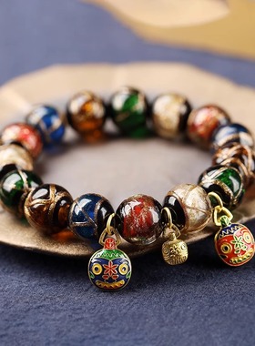 宫廷风古法香灰琉璃手串手链男女