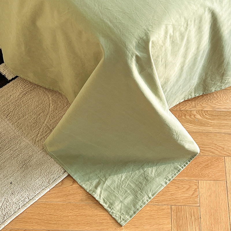 水洗棉单件100学生儿童被单床单 谷蝶床单