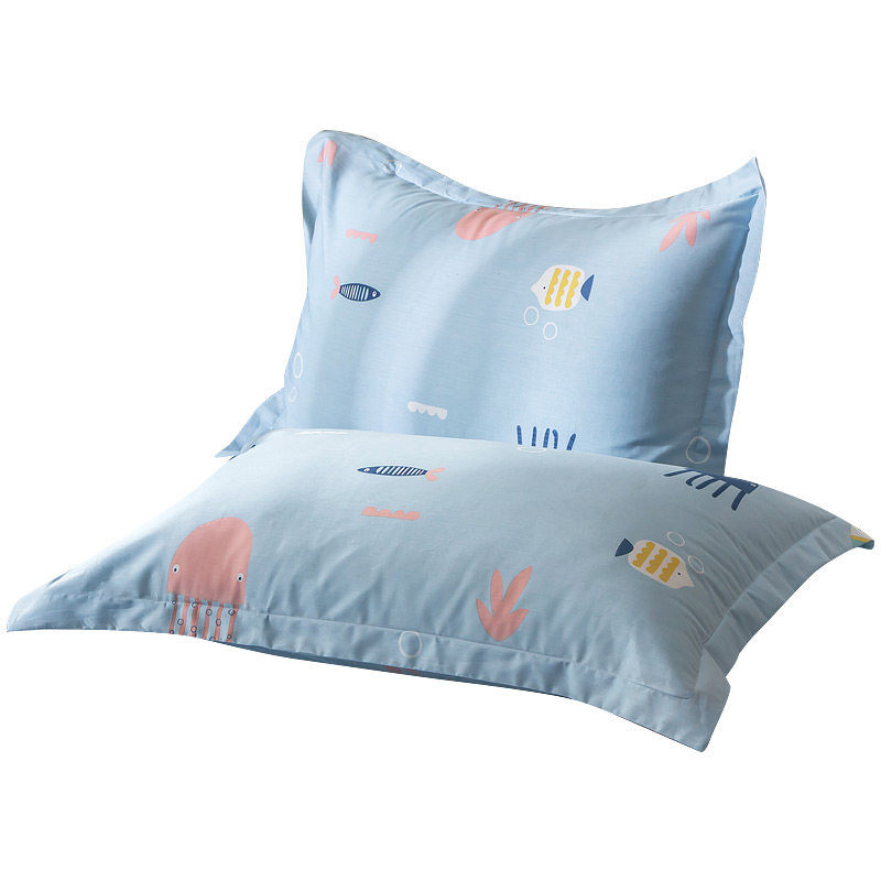 一对装全棉单人儿童卡通情侣枕头套 谷蝶枕套