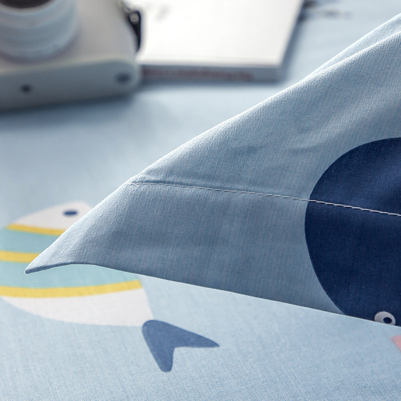 一对装全棉单人儿童卡通情侣枕头套 谷蝶枕套