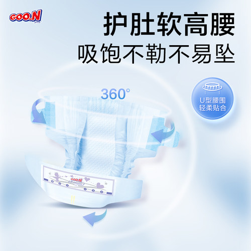 大王天使精萃版环贴NB+S/S/M/L/XL2包婴儿超薄透气纸尿裤尿不湿 - 图3