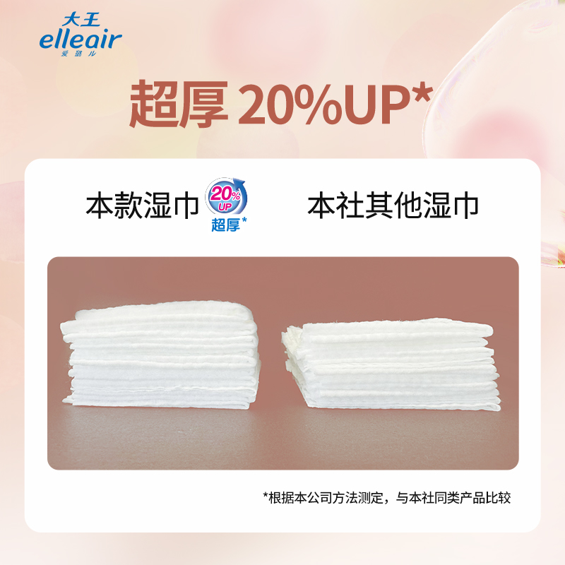 【顺手买】大王马卡龙湿巾超大加厚婴儿柔纯水湿巾60抽手口可用