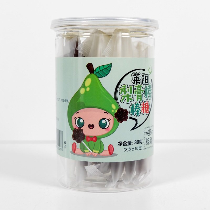 燕丝路莱阳梨膏棒棒糖休闲儿童糖果独立包装即食8g*10支罐装,淘宝优惠券,粉丝福利购,淘宝优惠卷