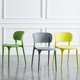 Nordic dining chair household plastic chair thickened desk chair