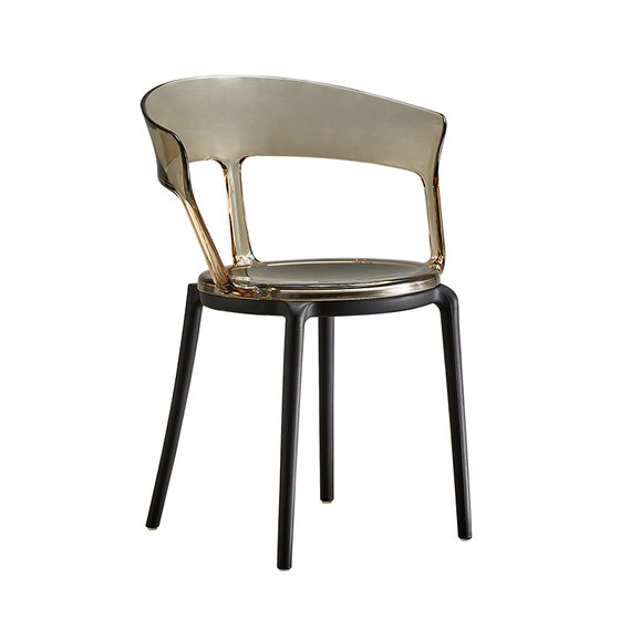 Transparent thickened cafe casual style creative dining chair