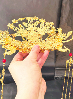 黑妈妈泰山奶奶王母娘娘神明佛像帽神像三凤帽冠头饰凤冠观音帽子