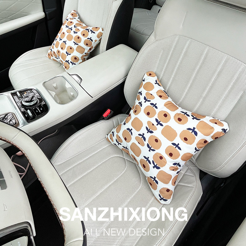 创意花朵汽车头枕车颈枕车座椅脖子靠枕车载头枕腰靠套装四季通用,淘宝优惠券,粉丝福利购,淘宝优惠卷