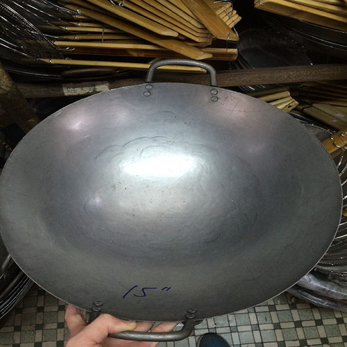陈枝支记香港锅双耳铁锅圆底熟铁无涂层传统手工不粘锅家用炒锅 - 图0