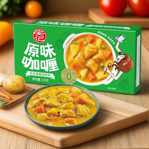 安记咖喱100g原味咖喱块调味料咖哩料理包0反式脂肪酸儿童无添加