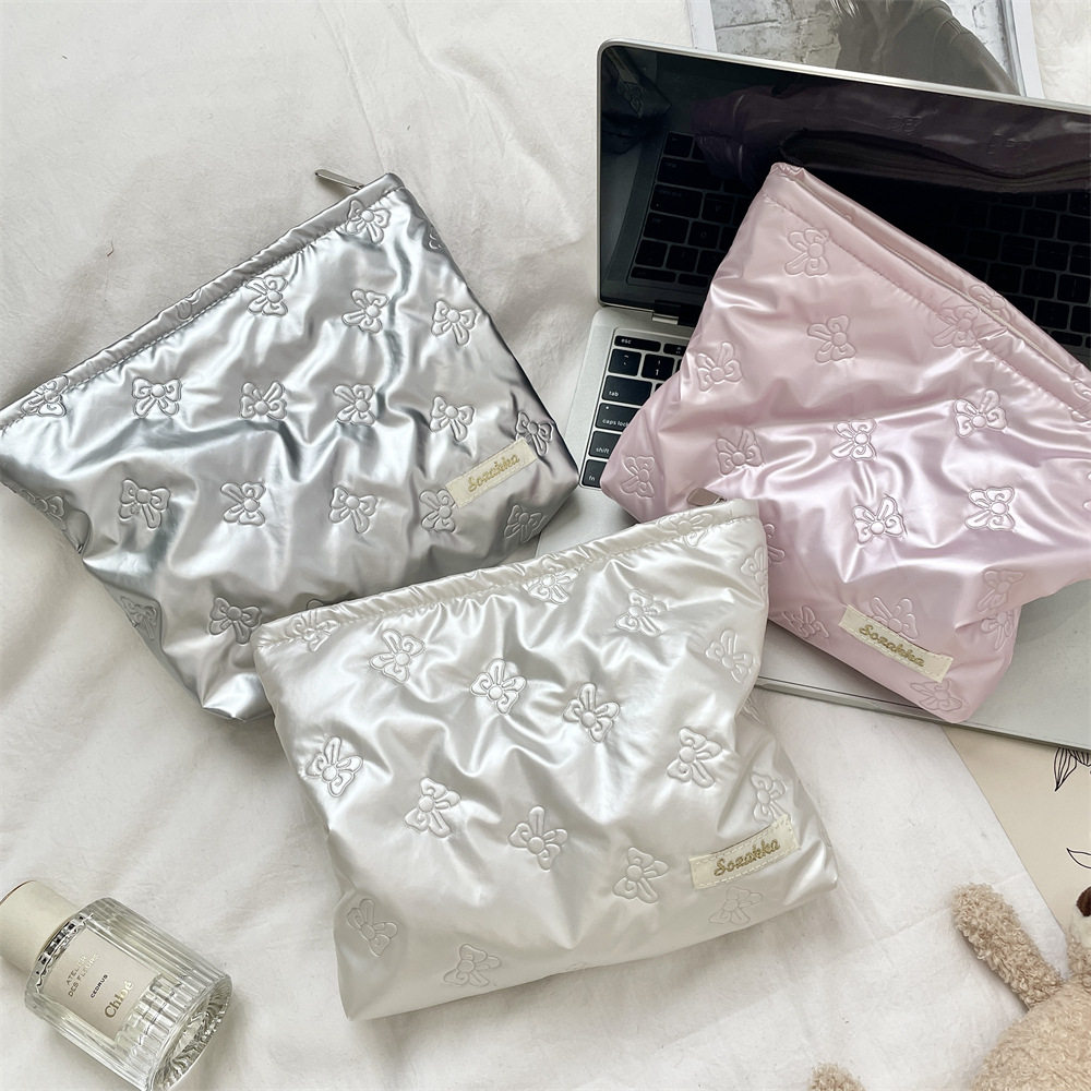 41241 韩系绗缝pu爱心手拿包化妆包护肤品零钱包内胆多功能收纳袋,淘宝优惠券,粉丝福利购,淘宝优惠卷