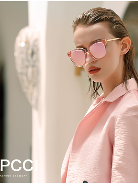 GM粉色镜面太阳镜女2025新款遮阳