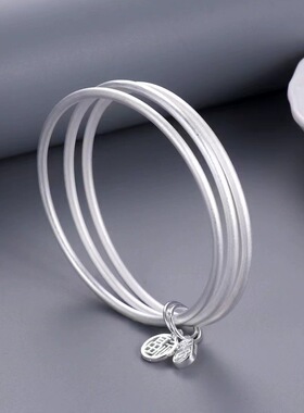 2026新款小红书三生三世平安福沙面三环手镯女时尚百搭送女友饰品