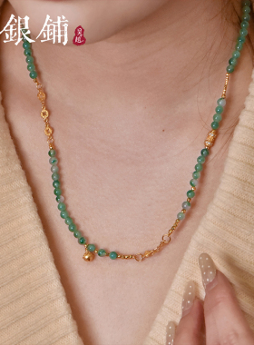 吴越老银铺S925银双勾毛衣链女款