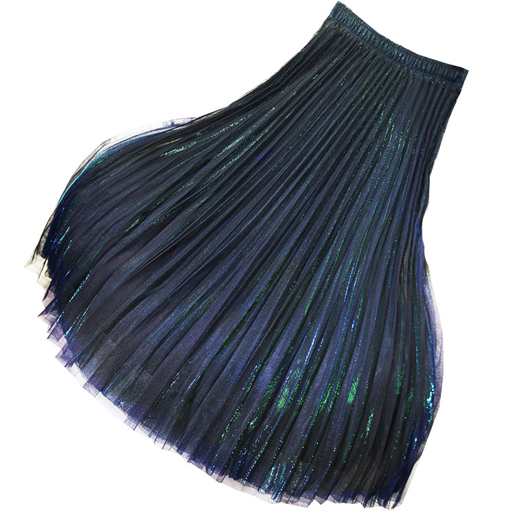 2020春夏新款重工流光纱裙半身裙 深水鱼时尚女装半身裙