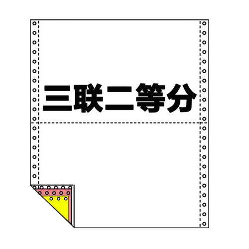 1000页针式电脑打印纸青联复印纸两联三联二等分三等分可撕边发货单出入库产品清单送货单空白凭证 多联整张 - 图3